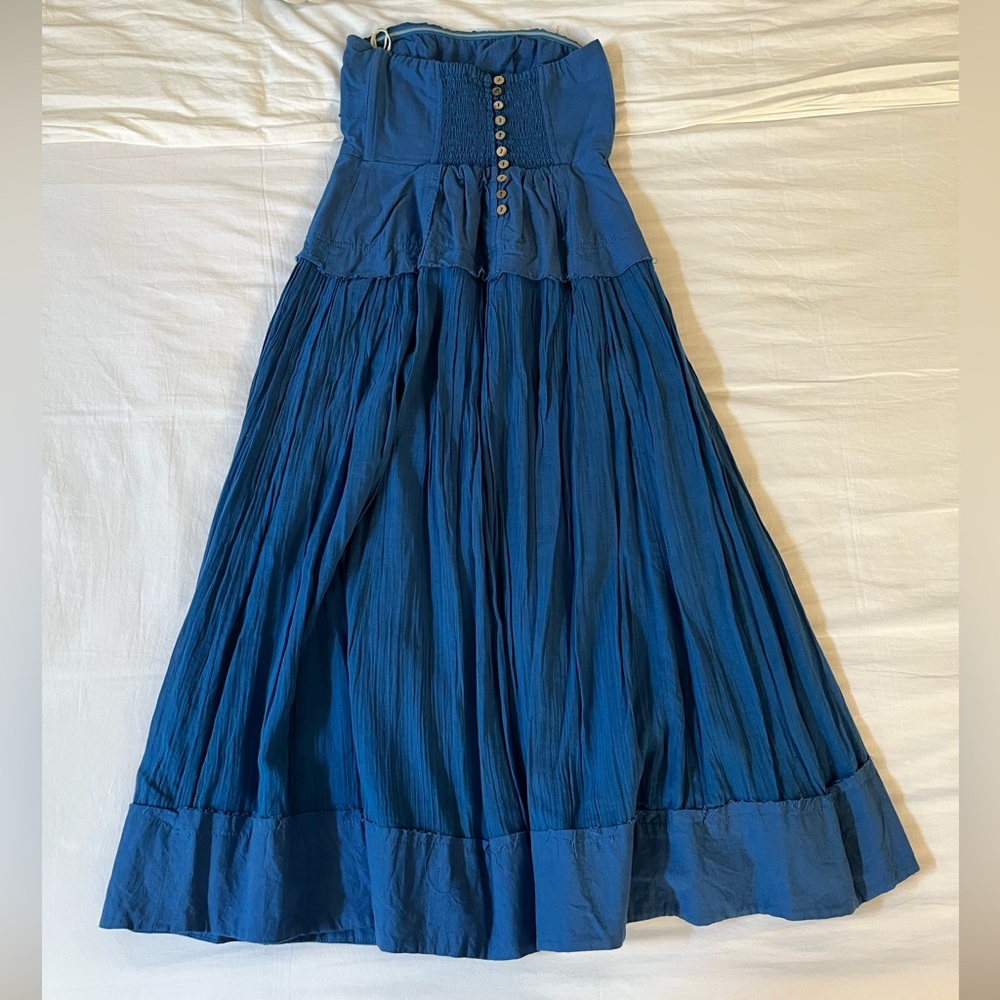 Free People Milan Midi strapless dress, cold river (blue) - Picture 3 of 4